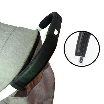 

4pcs/set Pram Stroller Accessories Leather Covers Handle Wheelchairs Baby Stroller Armrest Pu Protective Case for Yoyaplus