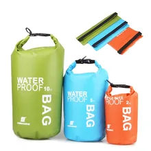 2L 5L 10L открытый ПВХ водонепроницаемый мешок Высокое качество Сверхлегкий Кемпинг Туризм плавание Сухой Мешок Дрейфующих Каякинг плавающие сумки