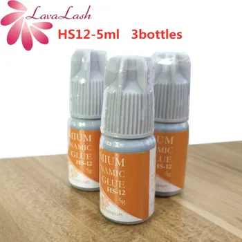 

3bottles Elite HS12-5ml Glue For Eyelash Extension Korea original black eyelash glue eye lashes glue 1-2s drying Makeup Tool