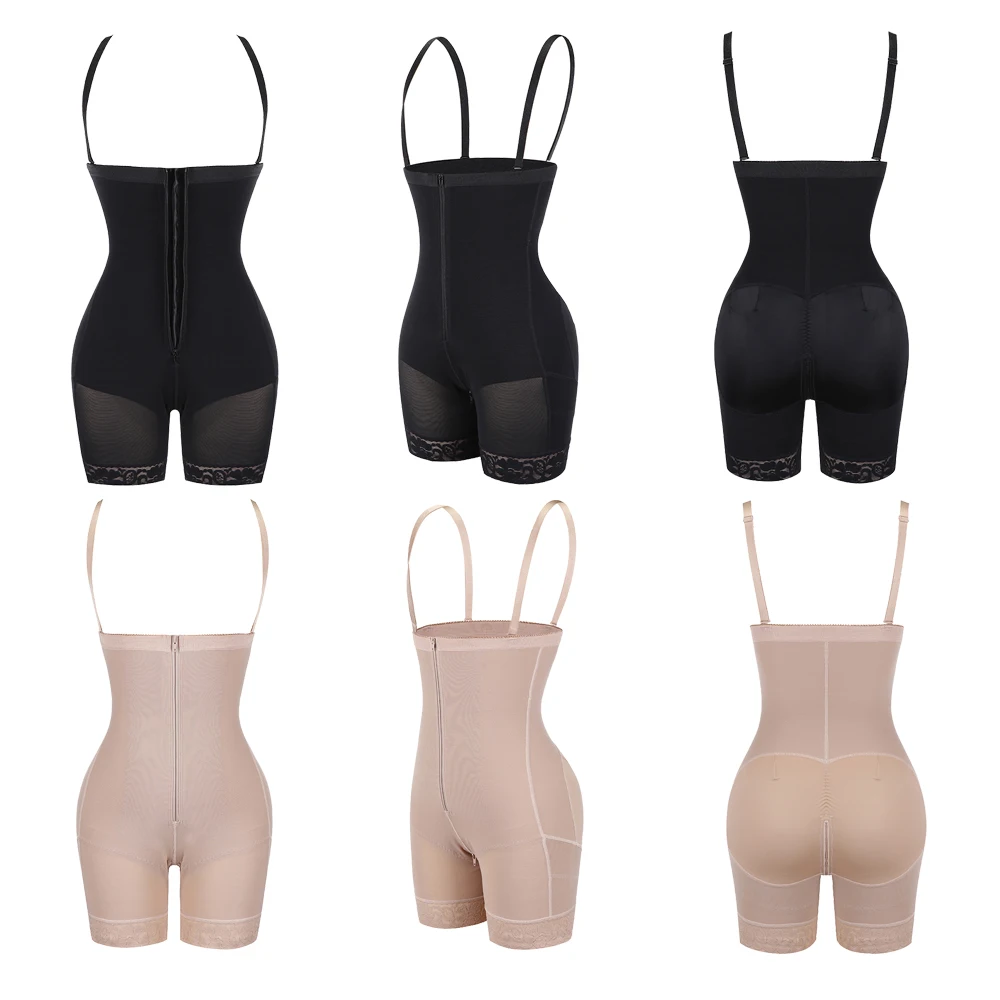  Corset Secret Women Body shaper Tummy Control Underwear Adjustable Straps Shapewear Crotch Zipper d