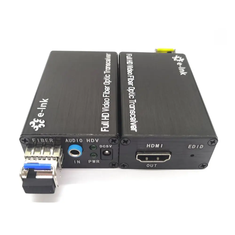 Мини HDMI оптоволоконный удлинитель с внешним стерео аудио Оптический