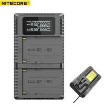 Nitecore USN3 Pro Dual Slot USB QC Charger For Sony NP-FM500H NP-F550 NP-F970 NP-F770 NP-F730 NP-F750 F550 F970 Camera Battery