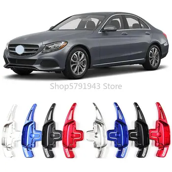 

2PCS Car Alloy Add-On Steering Wheel DSG Paddle Shifters Extension For Mercedes Benz C180 C200 C250 C300 C350 C400 2015-2018