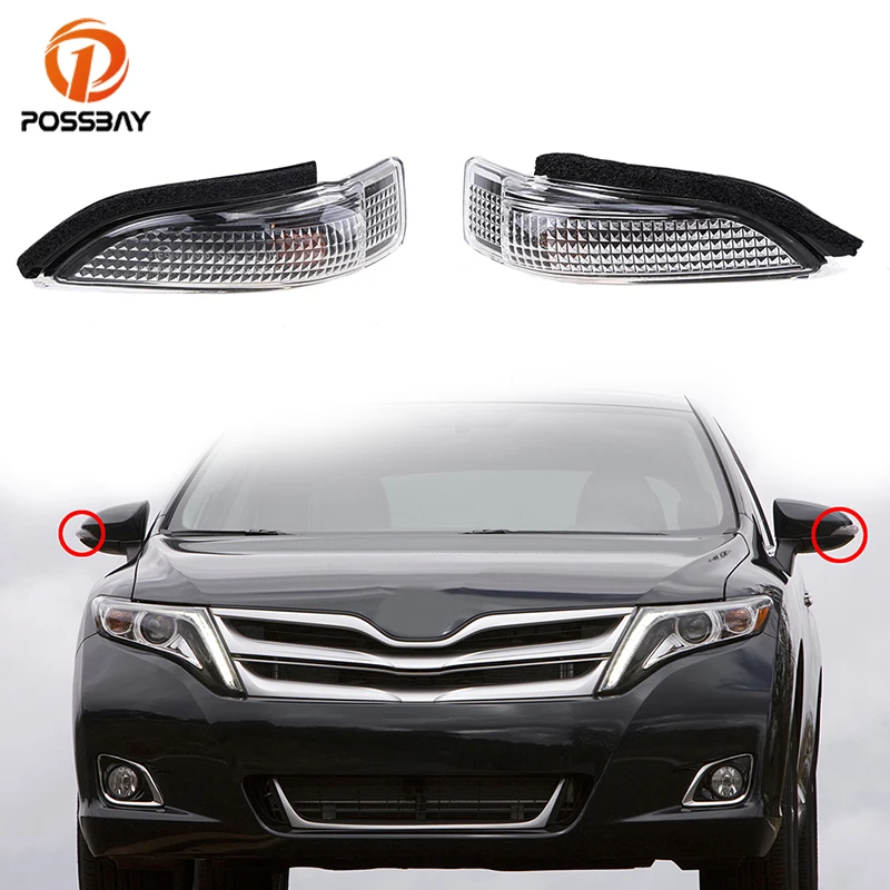 POSSBAY Car Lights Left/Right Side Mirror Turn Signal Light Lamp Fit For Toyota Avalon Corolla