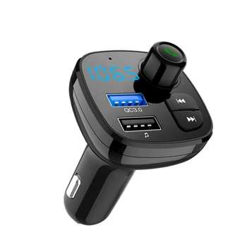 

Car Charger BT12 Bluetooth 5.0 Handsfree Car Kit FM Transmitter Fast MP3 Music Player Quick USB Charging Dual USB Phone Charger