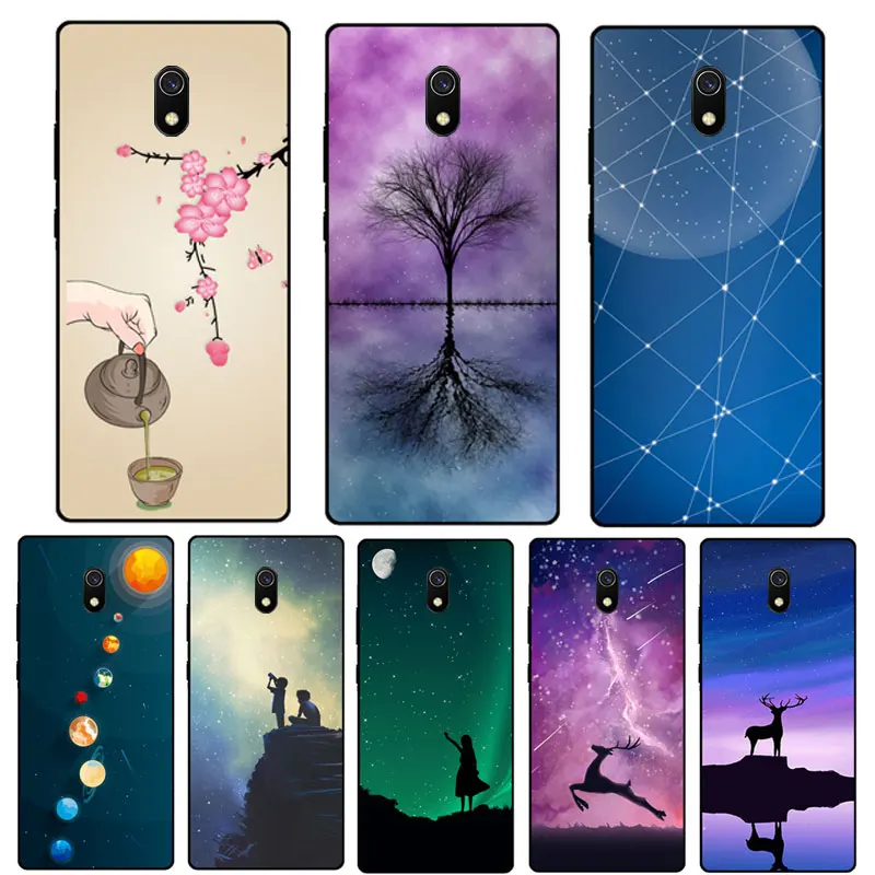 

Redmi 8A Case Fashion Tempered Glass Hard Phone Case For Xiaomi Redmi 8A 8 7 7A 6 Pro Mi A2 Lite Silicone Protective Back Cover