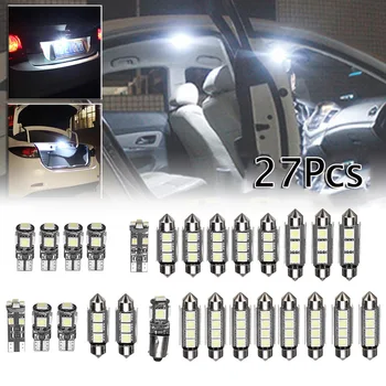 

27pcs High Quality Car Interior White LED Light Mini Bulbs Kit 6000K Auto Accessories For Mercedes Benz E class W211 02-08