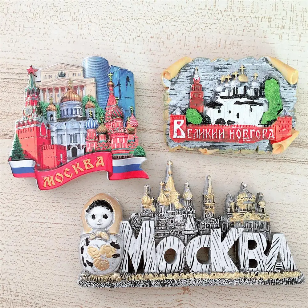 Магнитный трехмерный магнит на холодильник русская Московская кукла магнитные