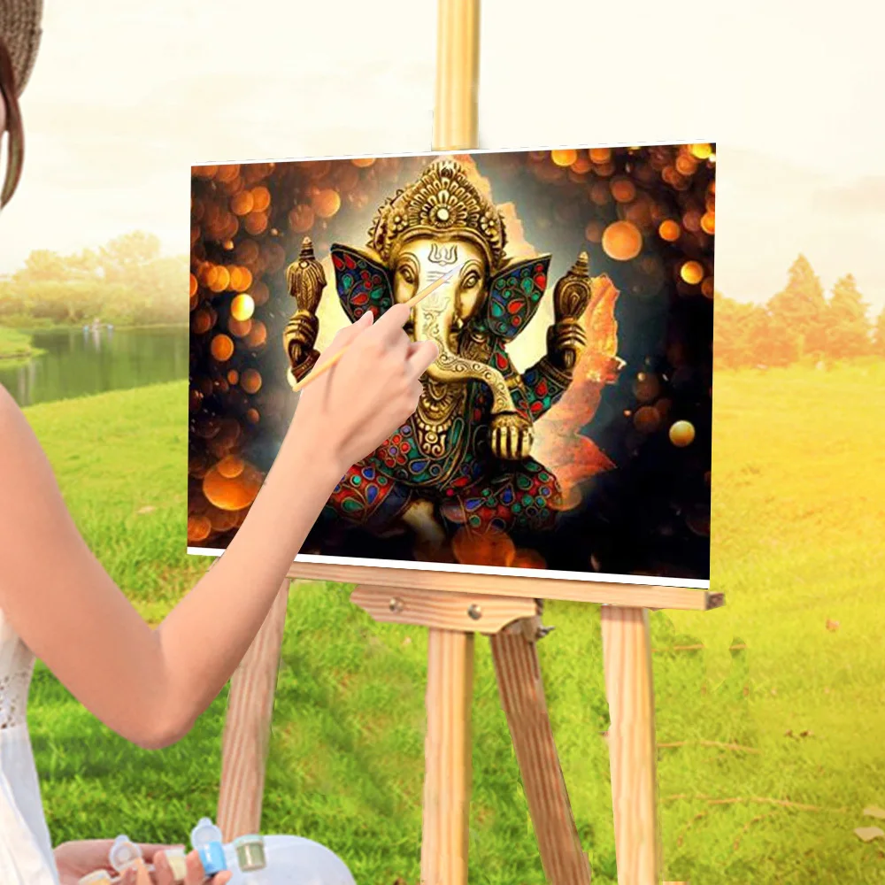 

Region Ganesha Paint By Numbers Complete Kit Oil Paints 50*70 Picture By Numbers Photo Home Decoration Crafts For Handiwork