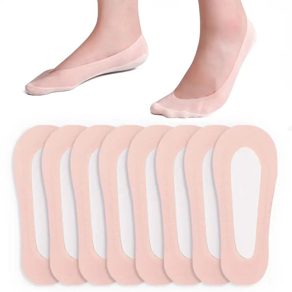 8PINK Носки без показа женские 8-Pack повседневные тонкие нескользящие носки из нейлона с низким вырезом и невидимыми натуральными хлопковыми носками на плоской подошве - Цвет: 8PINK