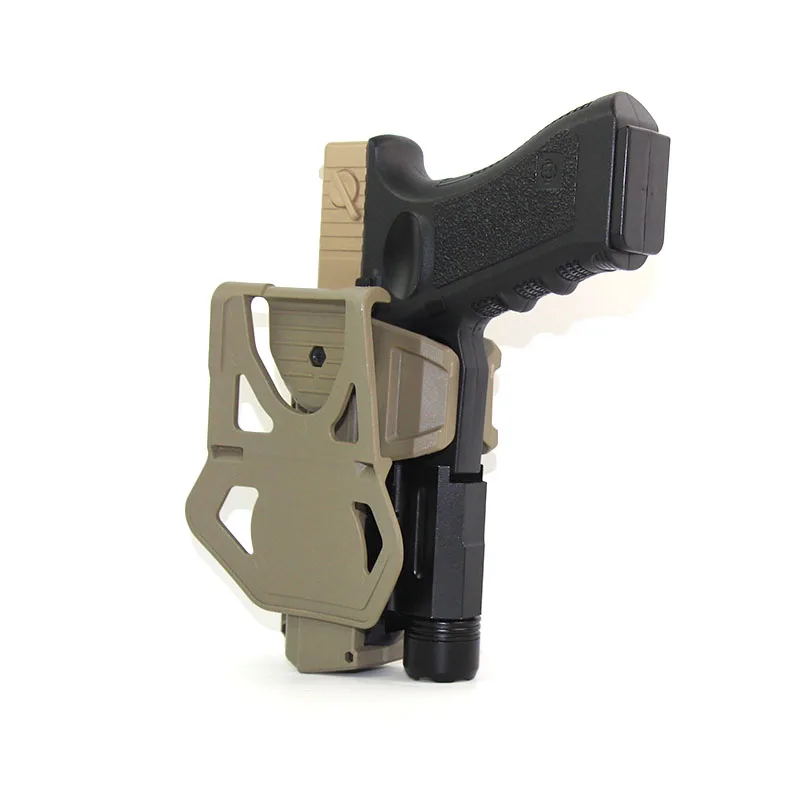 Тактический пистолет кобура для Glock 17 18 страйкбол пистолет чехол подвижный пистолет кобура с фонариком лазерная установка принадлежности для охоты