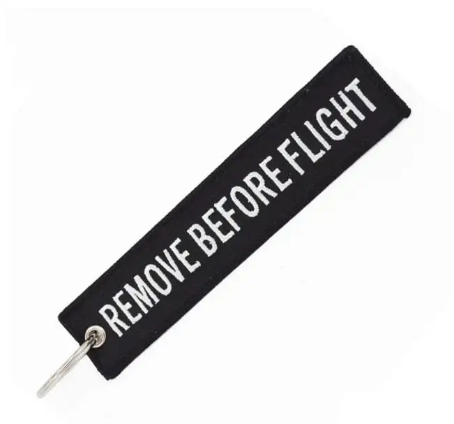 Fashion Remove Hanging Decor Keychain for Mobile Before Flight Letters Embroidered Key Chain Bag Dropper Shipping