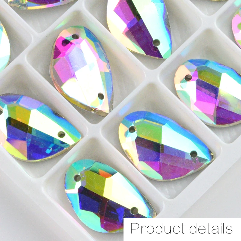 Two sizes crystal AB sewing on rhinestone Knife shape Stones for DIY Dress Clothes Crafts Arts Wedding Decoration Accessories | Дом и сад