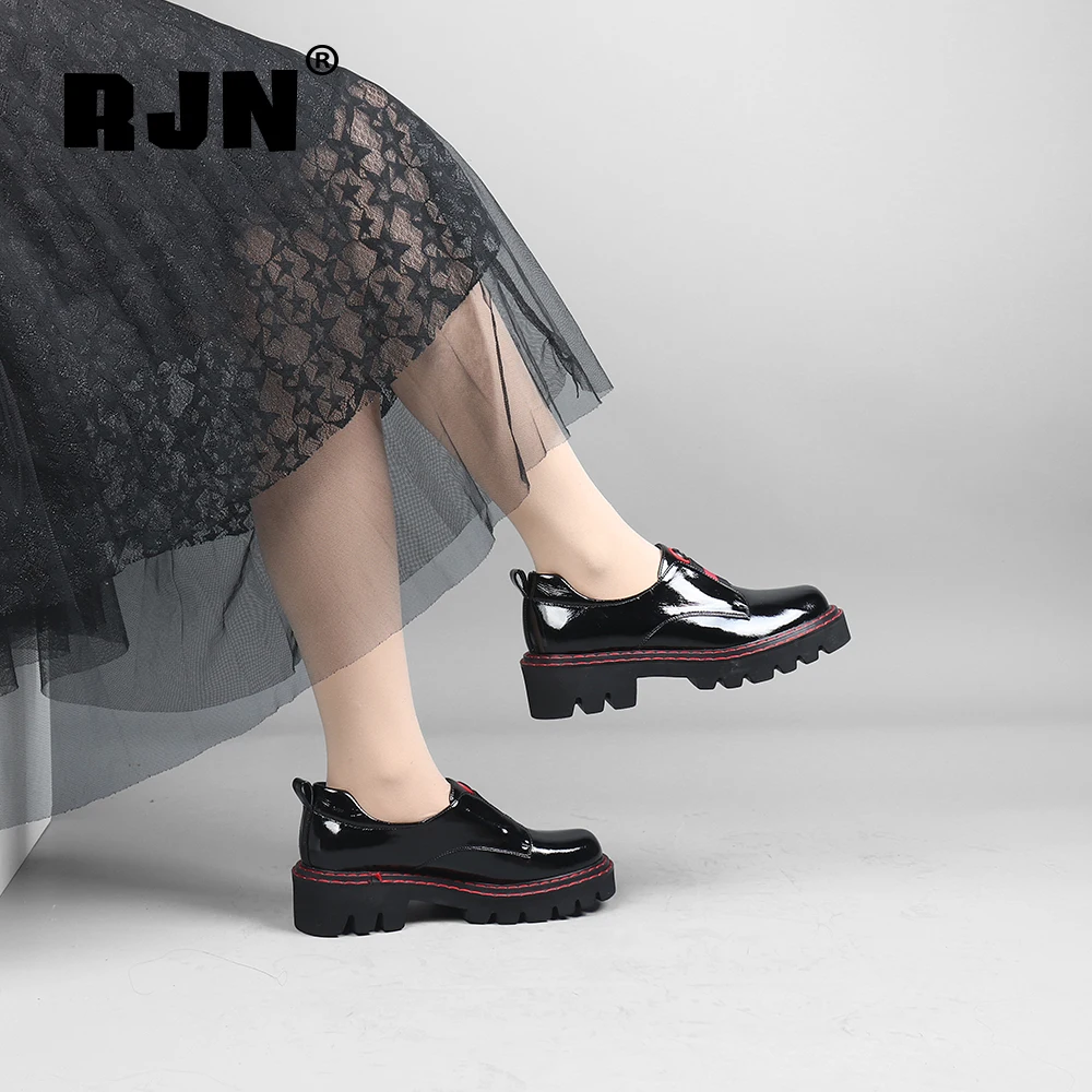 RJN/модные женские туфли-лодочки; удобная замшевая обувь ручной работы с пряжкой и круглым носком на квадратном каблуке; женские туфли-лодочки без застежки; R15
