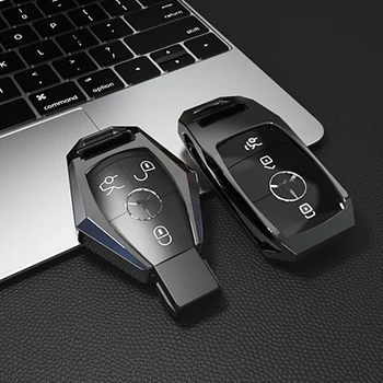 

Car Key Case Cover Bag protector Suitable For Mercedes Benz C E S Class W213 W205 W222 Car styling Accessories