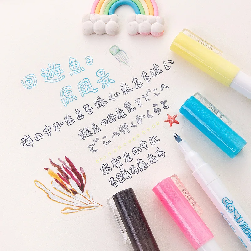 

8Pcs/Set Double Liner Outline Pen Writing Drawing Pens Stationery DIN889