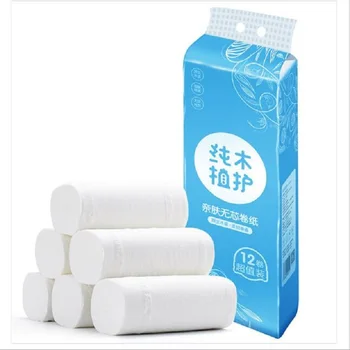

10 Rolls Bulk Toilet Paper Soft 4 Ply Bath Tissue Paper Household Bathroom