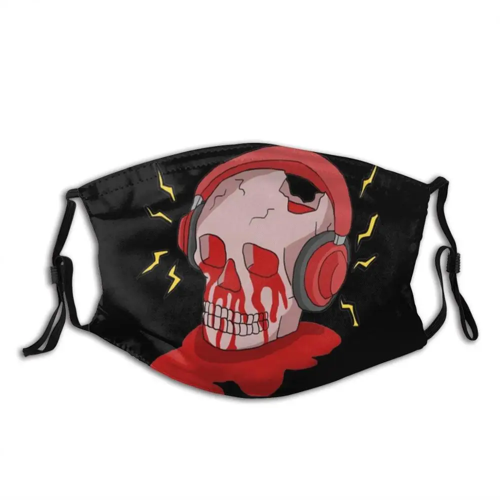 Bloody Skull Fashion Masks Headphones Pop Art Music Blood Cool Metal Culture Rock Awesome | Аксессуары для одежды