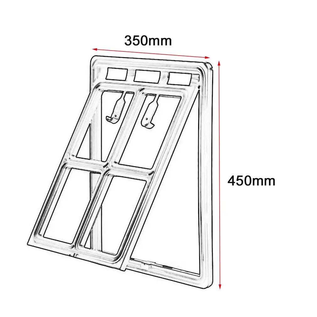 Pet Dog& Cat Gates Door Lockable Gate Way Cat Dog Pet Door Magnetic Flap Door for Screens Anti-mosquito Pet Supplies Sale