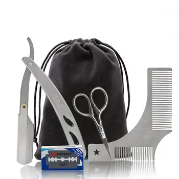

Beard Care Set Beard Set Beard Stainless Steel Template Styling Tool Beard Comb Beard Oil Set Professional