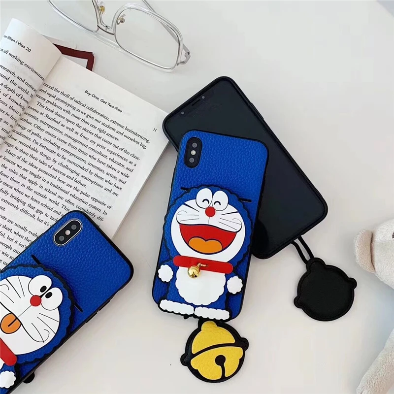 Мультяшный милый чехол для мобильного телефона Doraemon, прозрачный, защита от падения для iphone 6 6S 7 8 plus x xrxs 11 Pro