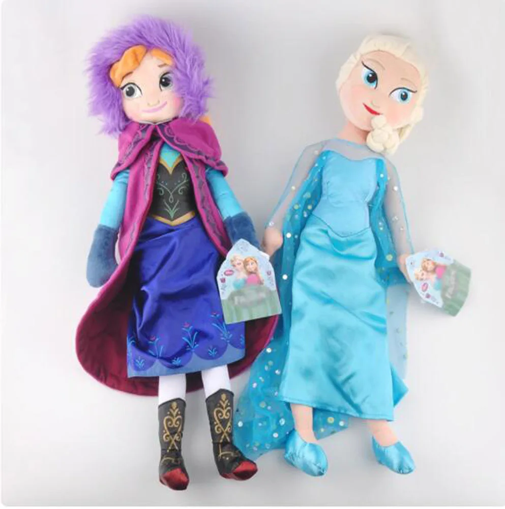 EMS 50/лот 2 стиля Эльза Анна Принцесса 50 см плюшевая игрушка, фигурка куклы - Цвет: Mix up