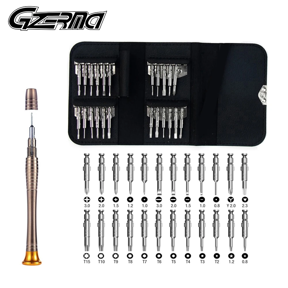 GZERMA 25 in 1 Laptop Mobile Phone Repair Tools Kit Precision Screwdriver Set For Apple Macbook Air Pro iPad Repair Disassembly afbeelding