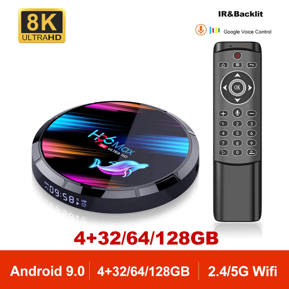 H96MAXX3 Android 9 0 Smart TV Box Amlogic S905X3 8K HDR 2 4G/5G Wi-Fi BT4.0 Декодер каналов кабельного телевидения