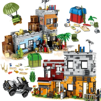 

780-1268PCS Military PUBG Bricks Army Soldier Figures Weapon Gun Airdrop Compatible City SWAT Police Building Blocks Toys