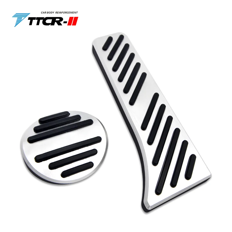 Pedals Pad Non-Drilling Pedals Accelerator Gas Brake Foot Rest Pedal Pad for Benz Smart Fortwo Elf 2009-2013 2014