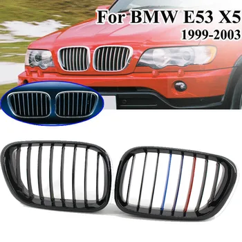 

Car Bumper M clour Black Front Center Grille Racing Grills Replacement Grill Kidney Hood For BMW X5 E53 1999 2000 2001 2002 2003