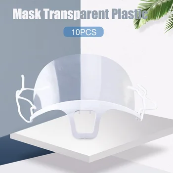 

10pcs Kitchen Restaurant Wear Resistant Catering Cooking Mask Chef Transparent Plastic Drool Proof Anti Fog Adjustable Ear Hook