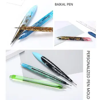 

Ballpoint Pen UV Epoxy Resin Casting Mold Penholder Silicone Mold DIY Art Craft L4ME