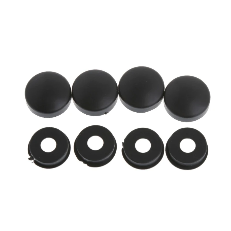 

8 Pcs ABS Chrome License Plate Frame Screw Nut Caps+Bolt Cover Set For Car Truck