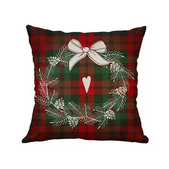 

Christmas Square Pillowcase Home Sofa Cushion Case 18*18inch Year Car Decor For New Pillow Cover Z5T3