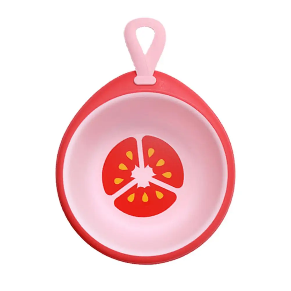 1 шт. силиконовый детский умывальник инновационный фруктовый маленький умывальник детская утолщенная миска для фруктов - Цвет: tomato
