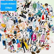 Haile – autocollants amour romantique, 220 pièces, Stickers de personnages amoureux, mignon, pour journal intime, papeterie de décoration, DIY bricolage