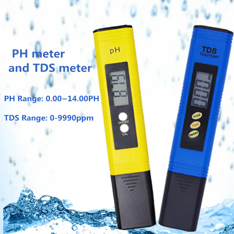 Цифровой измеритель PH EC TDS тестер термометр ручка Чистота воды PPM фильтр гидропоники для Аквариума Бассейн Воды Монитор Скидка 40 - Цвет: PH and TDS meter