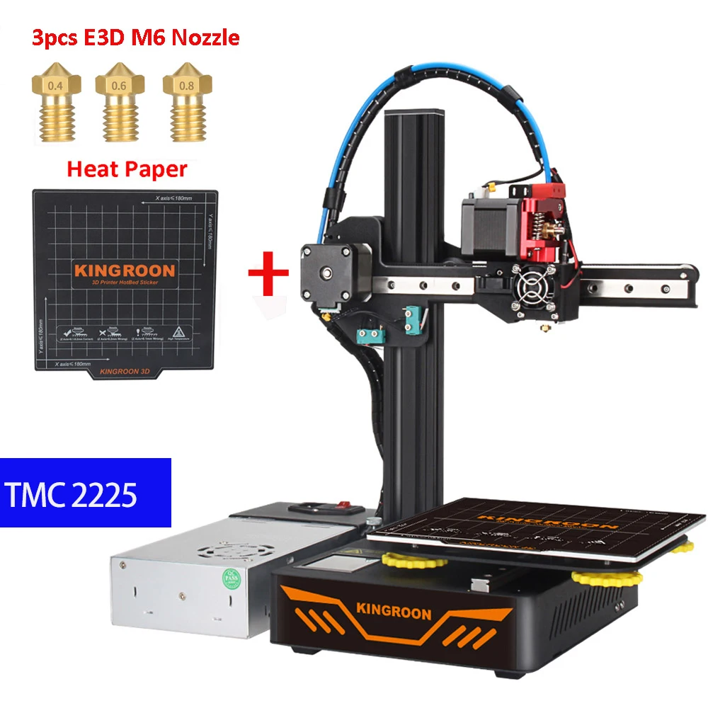 Upgrade KP3S Cheap FDM 3D Printer Kit Printer 3D High Precision KINGROON Portable Printer 180x180x180mm 1.75mm PLA Support Korea 3d laser printer 3D Printers