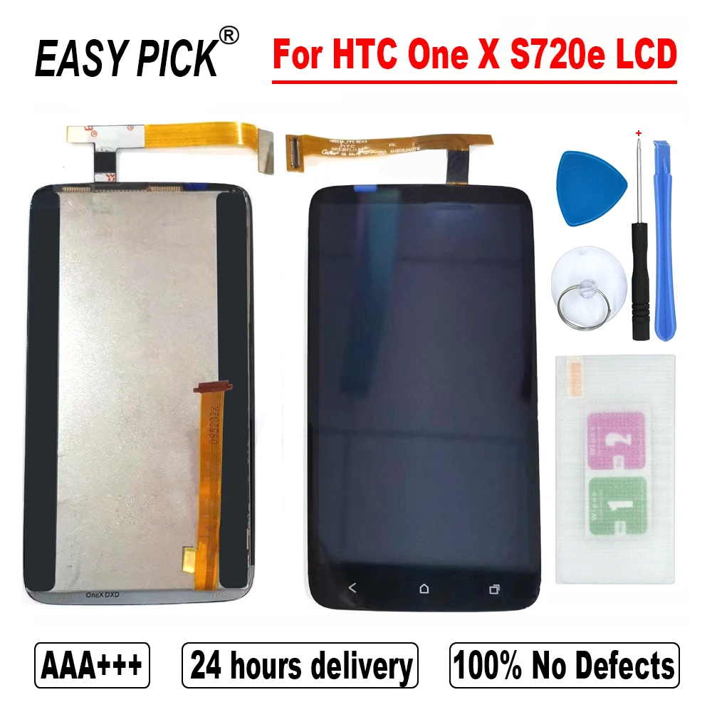

4.7 Original LCD For HTC One X S720e LCD Display Touch Screen Digitizer Assembly Free Tools For HTC Endeavor LCD Screen