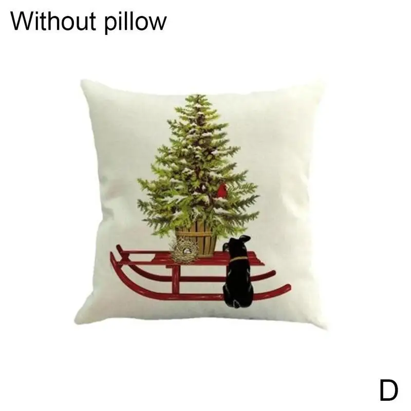 45*45cm Santa Claus Xmas Tree Throw Pillow Cover Christmas Red Car Pillowcases Sofa Bed Decorative - Цвет: D