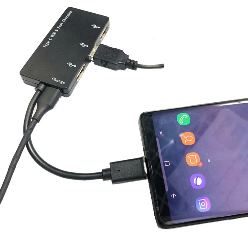 USB C адаптер сплиттер Type к 2 0 концентратор PD питания кабель usb хаб 3 порта для