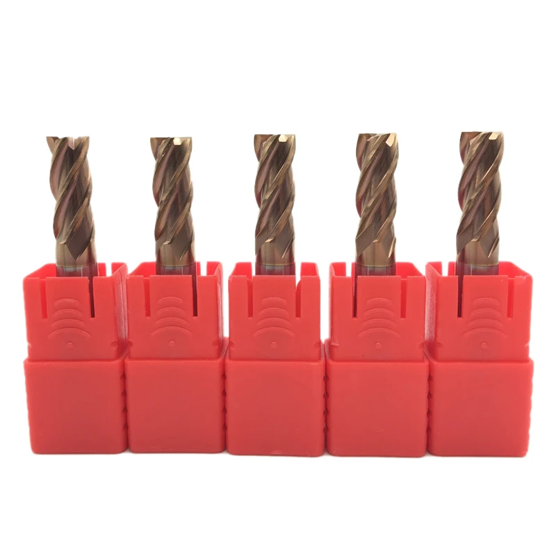 

5 PCS HRC60 12mm Steel End Mills D12 X 30 X D12 X 75 L 4 Flute END MILL Standard Length Side Milling Slotting Profiling Face Mil