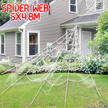 

Halloween Decorations Outdoor Scary Decor Triangular Mega Spider Web Large With Spider Halloween Decoration Props Party Supplies