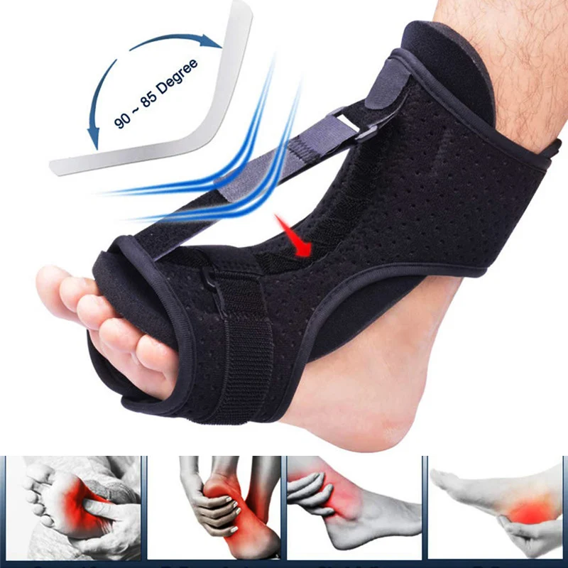 

Adjustable Plantar Fasciitis Night Foot Splint Drop Orthotic Brace Elastic Dorsal Night Splint Ankle Protection Foot Care Tools