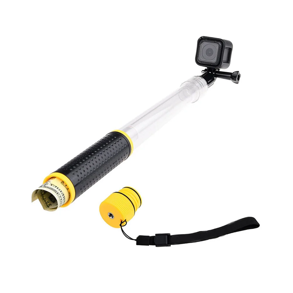 Sports Camera Accessories Retractable Stable Image Transparent Water Sports Shooting Selfie Stick Detachable For Gopro Hero