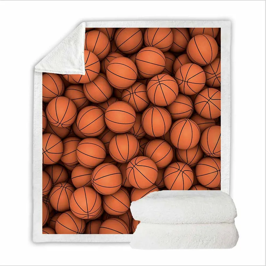 HELENGILI баскетбольное одеяло на искусственном меху девчачье цветочное покрывало бархатное плюшевое мягкое удобное домашнее кемпинговое покрывало для полета на самолете - Цвет: 3