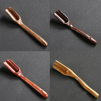 

1Pcs Portable Chinese Retro Style Delicate Spoon Wooden Bamboo Natural Tea Scoop Tea Accessories