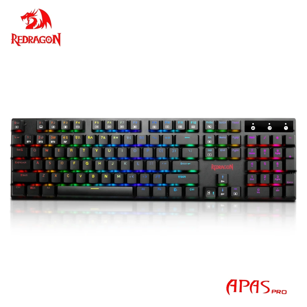 Механическая игровая клавиатура Redragon Static X K535P с RGB-подсветкой USB Bluetooth 5 0 2 4 ГГц 104