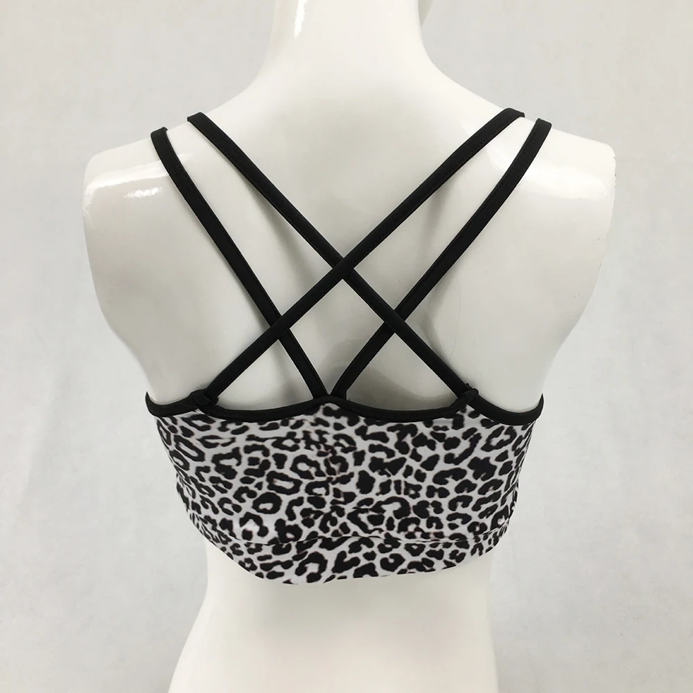 Leopard Printed Bandage Backless Shorts Sports Set Women‘s Yoga Set Summer Sexy Fitness Wear Workout Clothes Gym Clothing